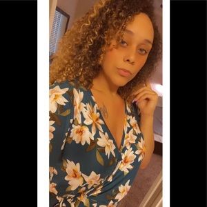 Top, Floral Print, Wrap Top, Brand New with tags, Side Knot